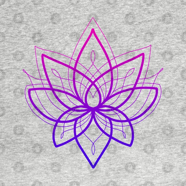 Lace lotus flower mandala purple by Blacklinesw9